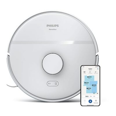 Robot aspirador - PHILIPS 2000 series XU2000/20, 14,4 V, Potencia de succión 2700 kPa, Depósito 0,38 l, Autonomía 130 min, Blanco