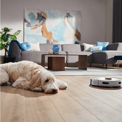 Robot aspirador - PHILIPS 2000 series XU2000/20, 14,4 V, Potencia de succión 2700 kPa, Depósito 0,38 l, Autonomía 130 min, Blanco