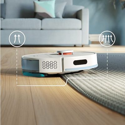 Robot aspirador - PHILIPS 2000 series XU2000/20, 14,4 V, Potencia de succión 2700 kPa, Depósito 0,38 l, Autonomía 130 min, Blanco