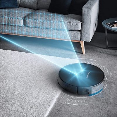Robot aspirador - ROWENTA RR8575WH, 8575 W, Potencia de succión 2,7 kPa, Depósito 4,1 l, Autonomía 120 min, Negro