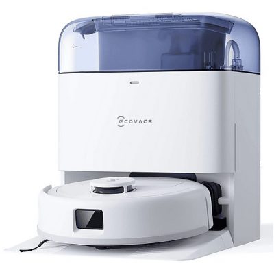 Robot friegasuelos - ECOVACS Deebot Mini Blue, 40,00 W, Potencia de succión 9 kPa, Depósito 1,40 l, Autonomía 128Min., Blanco