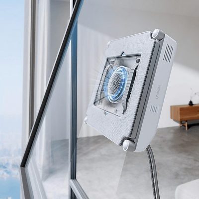 Robot limpiacristales - ECOVACS WG841-01TD, 90 W, Autonomía 80Min., Blanco