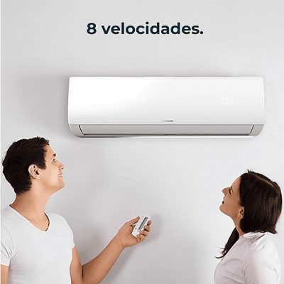 Split 1x1 - CECOTEC AirClima 9000 Smartfresh, 9000 fg/h, Función Inverter, Multicolor