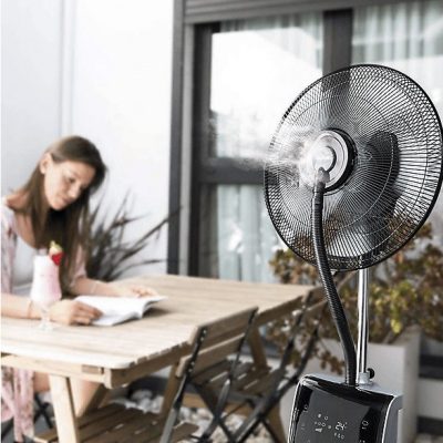 Ventilador de agua - Cecotec EnergySilence 790 FreshEssence Ionic, 90 W, 3.1 l, 12 h, Control remoto, Negro