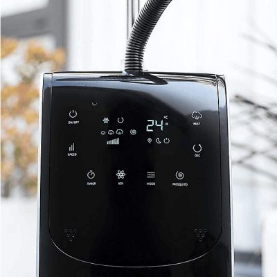 Ventilador de agua - Cecotec EnergySilence 790 FreshEssence Ionic, 90 W, 3.1 l, 12 h, Control remoto, Negro